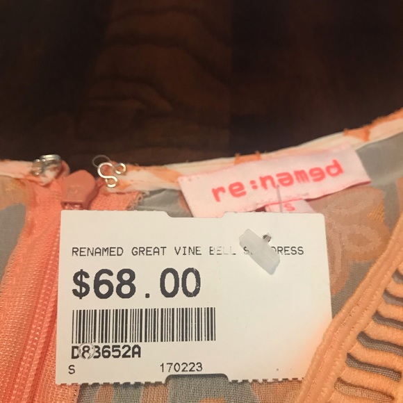 NWT Orange flower dress size S - Picture 3 of 6